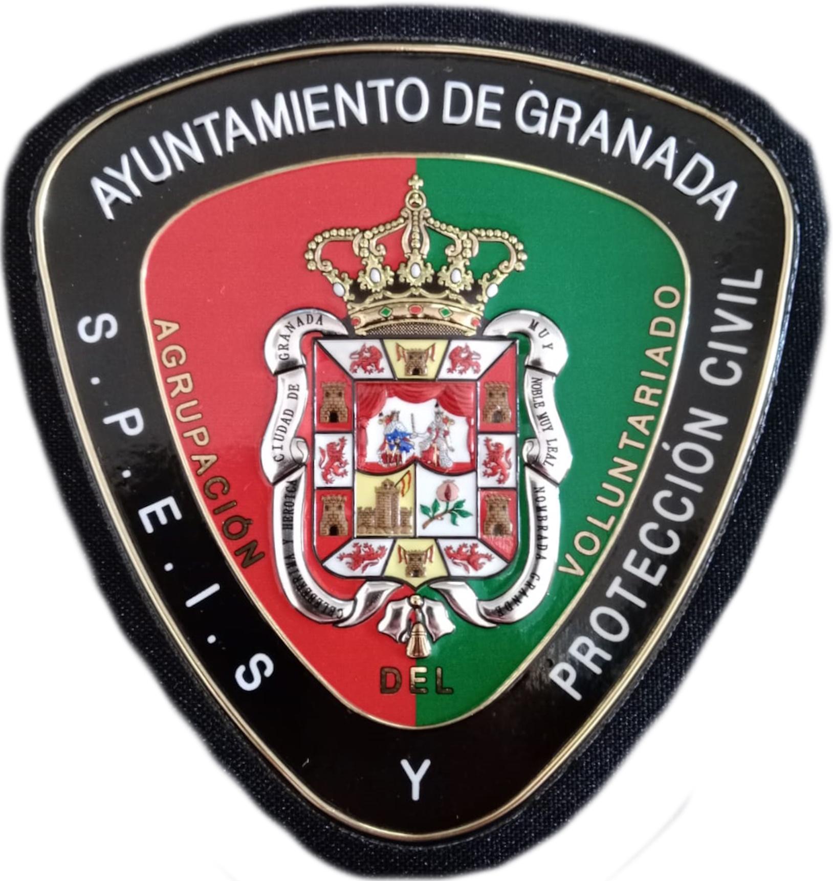 Bomberos Ayuntamiento de Granada Servicio contra incendios y salvamento parche insignia emblema fire patch pompiers ecusson
