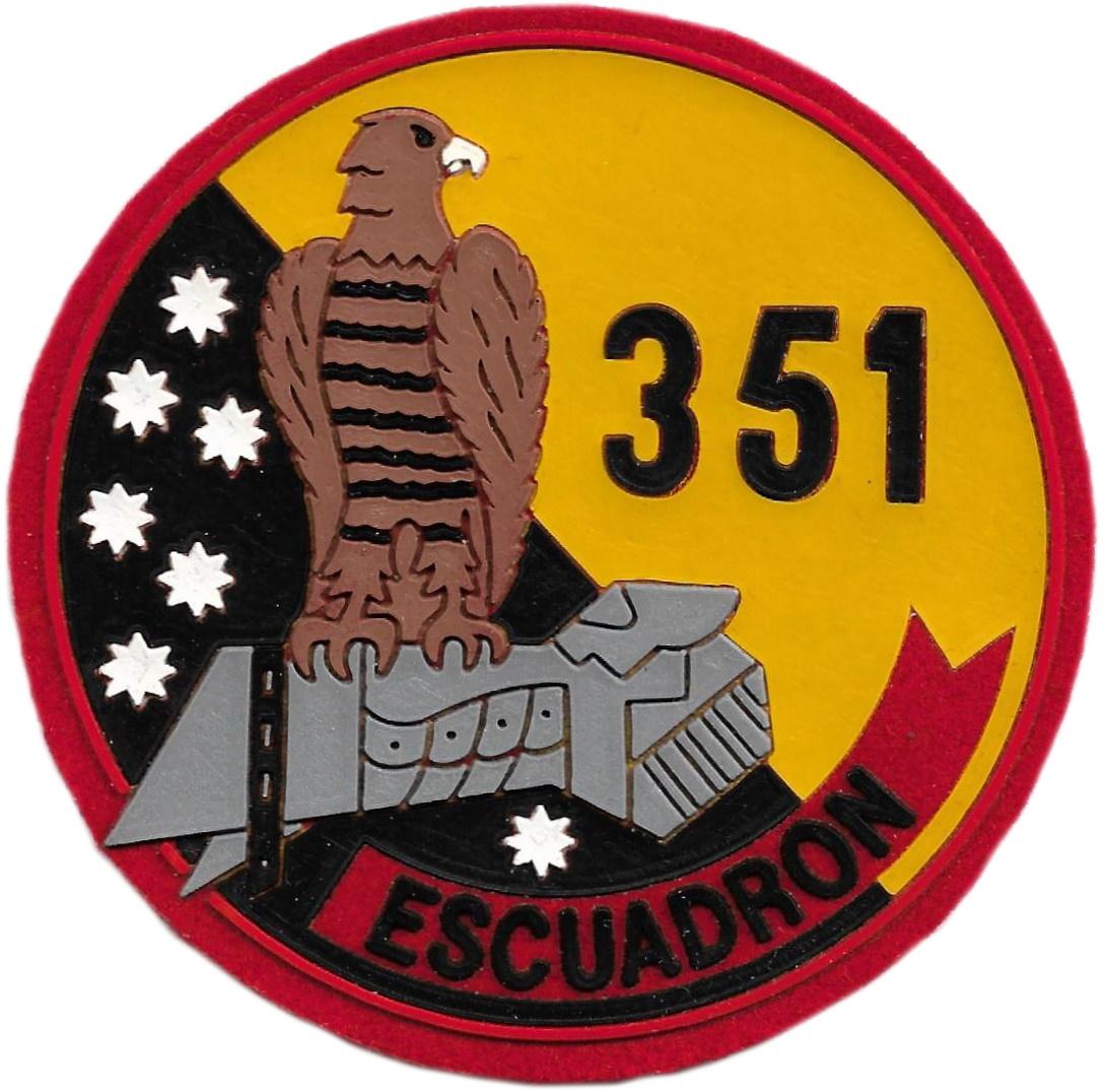 Ejército del aire escuadrón 351 parche insignia emblema distintivo