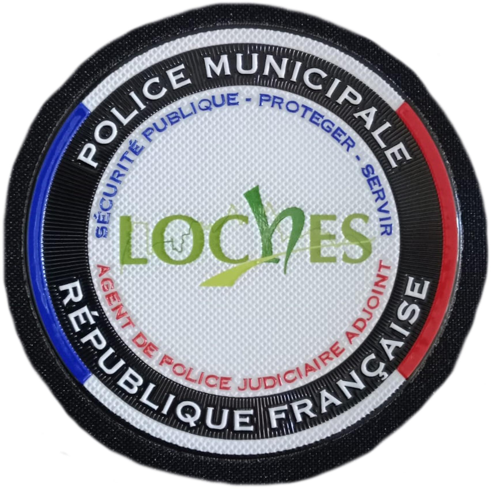 Policía Municipal Loches Francia Agent de Police Judiciaire Adjoint parche insignia emblema distintivo patch ecusson