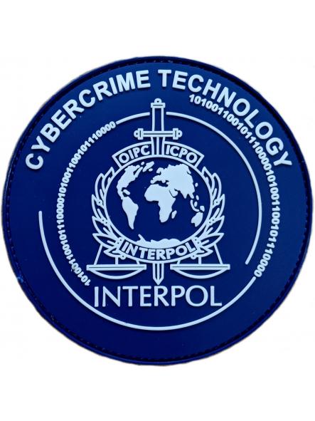 Policía INTERPOL Cybercrime Technology azul parche insignia emblema patch ecusson [0]