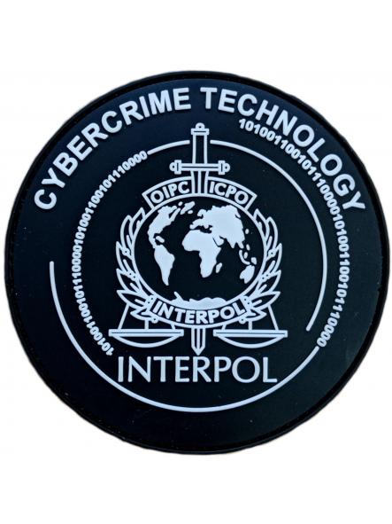 Policía INTERPOL Cybercrime Technology negro parche insignia emblema patch ecusson [0]