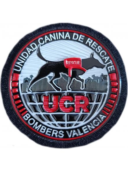 Bomberos Valencia Bombers Unidad Canina de Rescate UCR parche insignia emblema patch Fire Dept ecusson pompiers  [0]