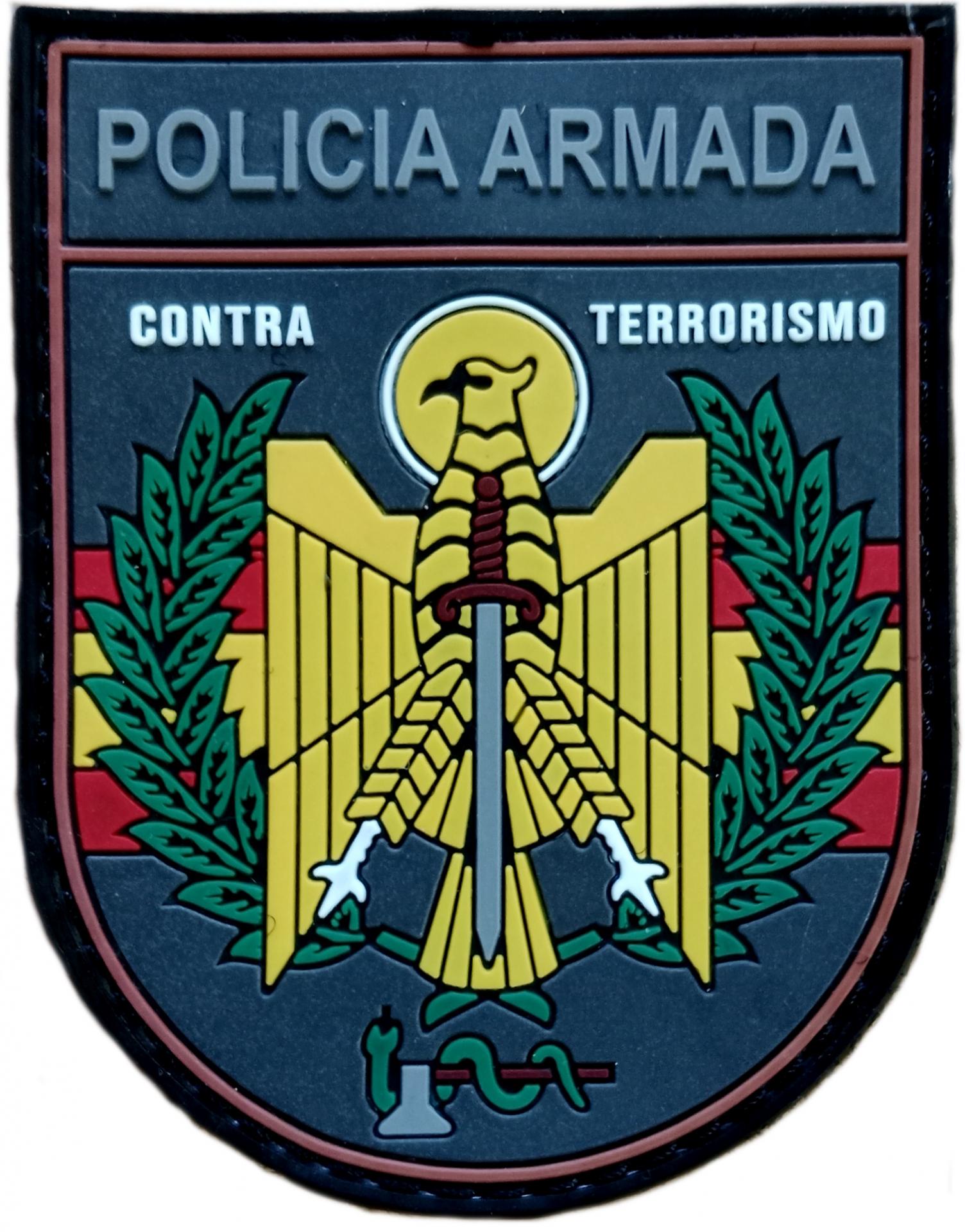 Policía Armada Contra Terrorismo Grises parche insignia emblema distintivo ecusson patch