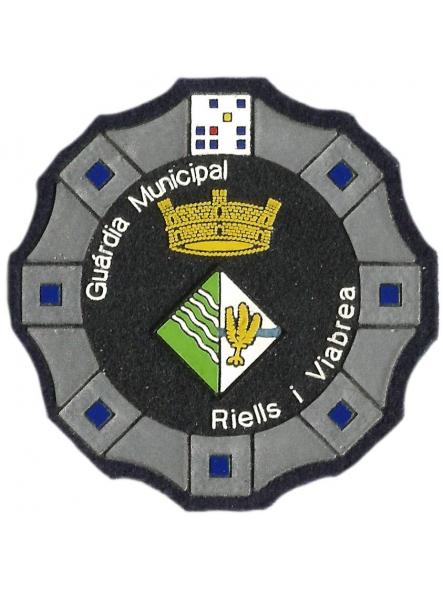 Policía Guardia Municipal Riells i Viabrea Gerona Modelo 92 parche insignia emblema distintivo Police patch ecusson