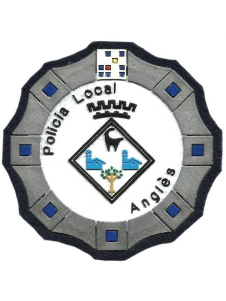 Policía Local Anglés Gerona Modelo 92 parche insignia emblema distintivo Police patch ecusson