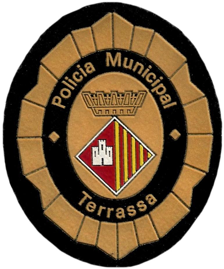 Policía municipal Terrassa parche insignia emblema distintivo de pecho