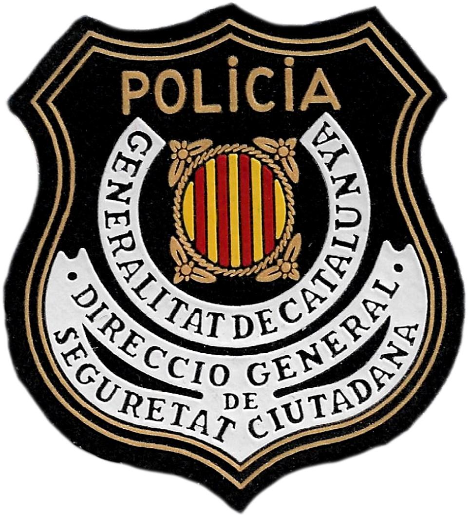 Policía de Cataluña Mossos d´esquadra dirección general de seguridad ciudadana parche insignia emblema distintivo de pecho