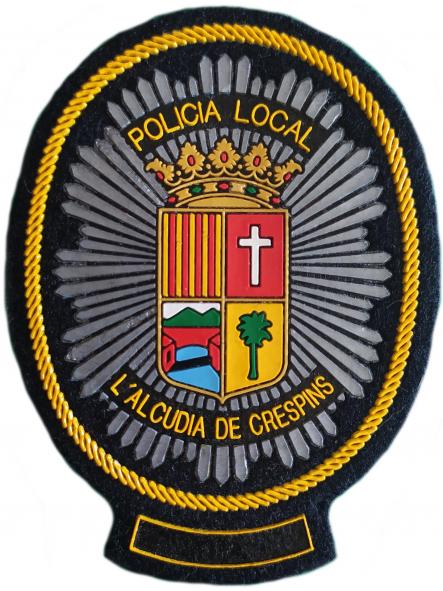 Policía Local Alcudia de Crespins Comunidad Valenciana parche insignia emblema distintivo Police patch ecusson