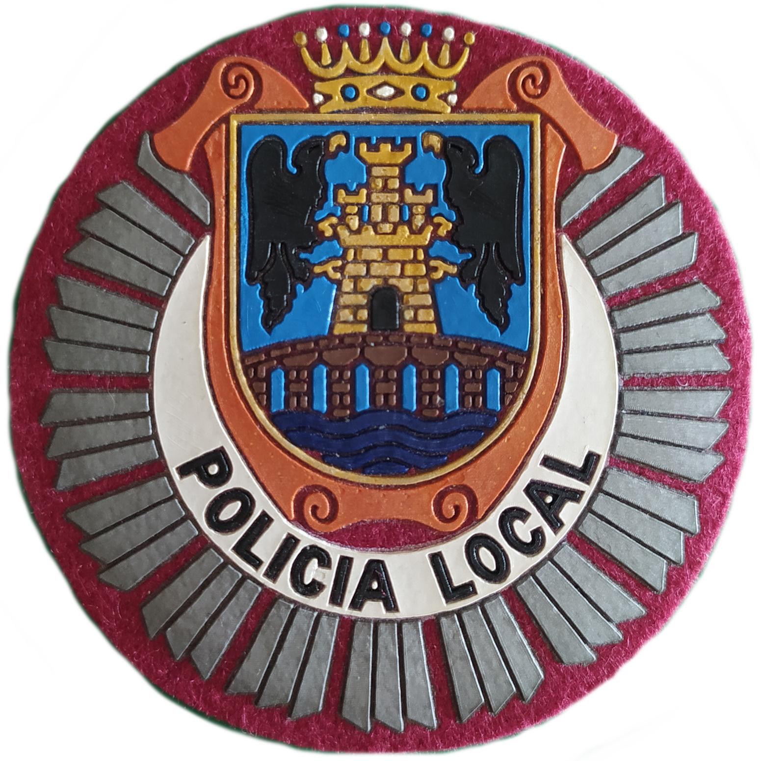 Policía Local Miranda de Ebro Burgos parche insignia emblema distintivo fondo morado Police patch ecusson