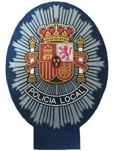 Policía Local Escudo Constitucional plateado parche insignia emblema patch ecusson Police Dept [0]