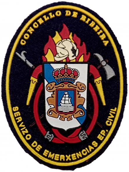 Bomberos Concello de Ribeira Bombeiros Servicio de Emergencias parche insignia emblema ecusson patch Fire Dept