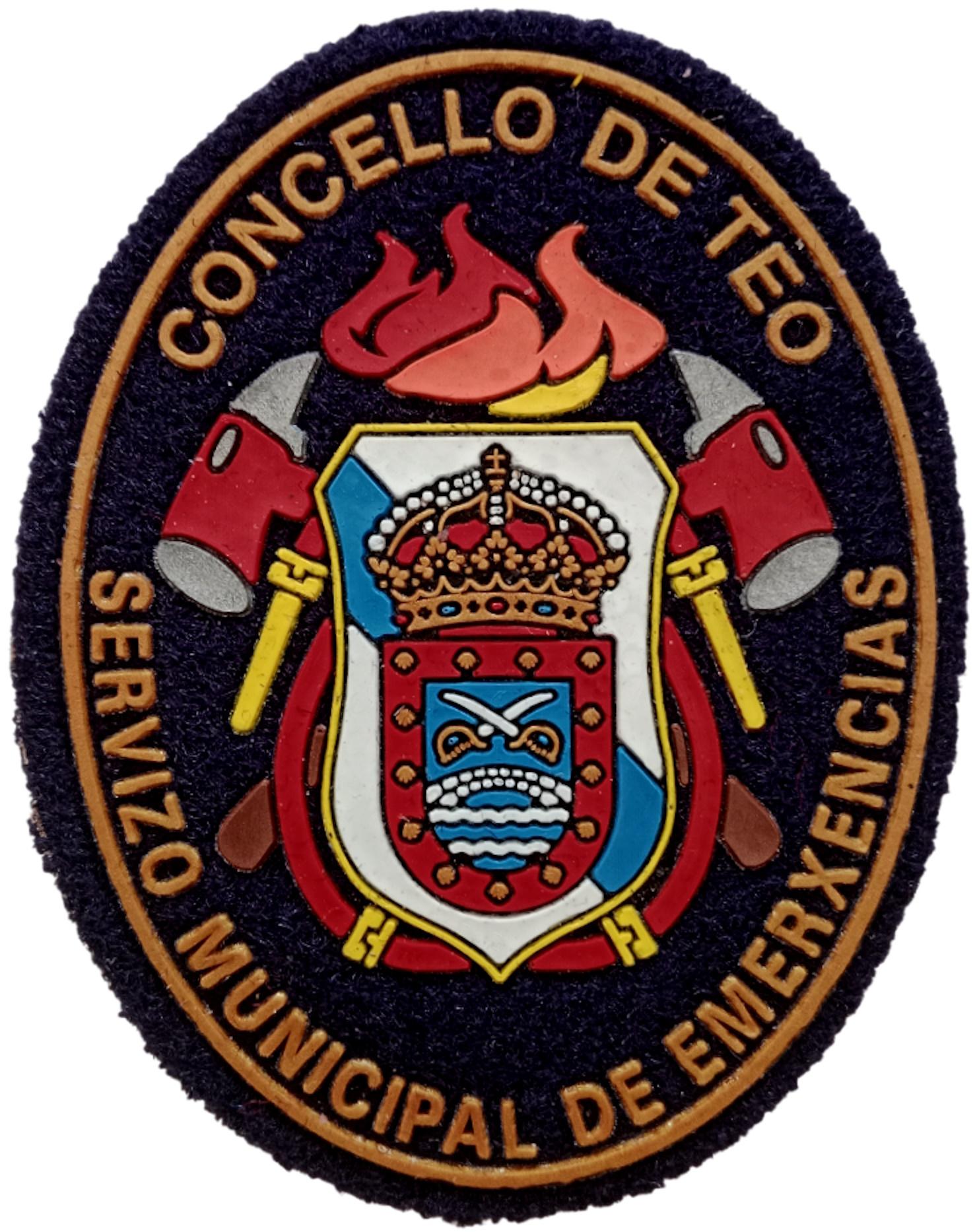 Bomberos Concello de Teo Bombeiros Servicio de Emergencias parche insignia emblema ecusson patch Fire Dept