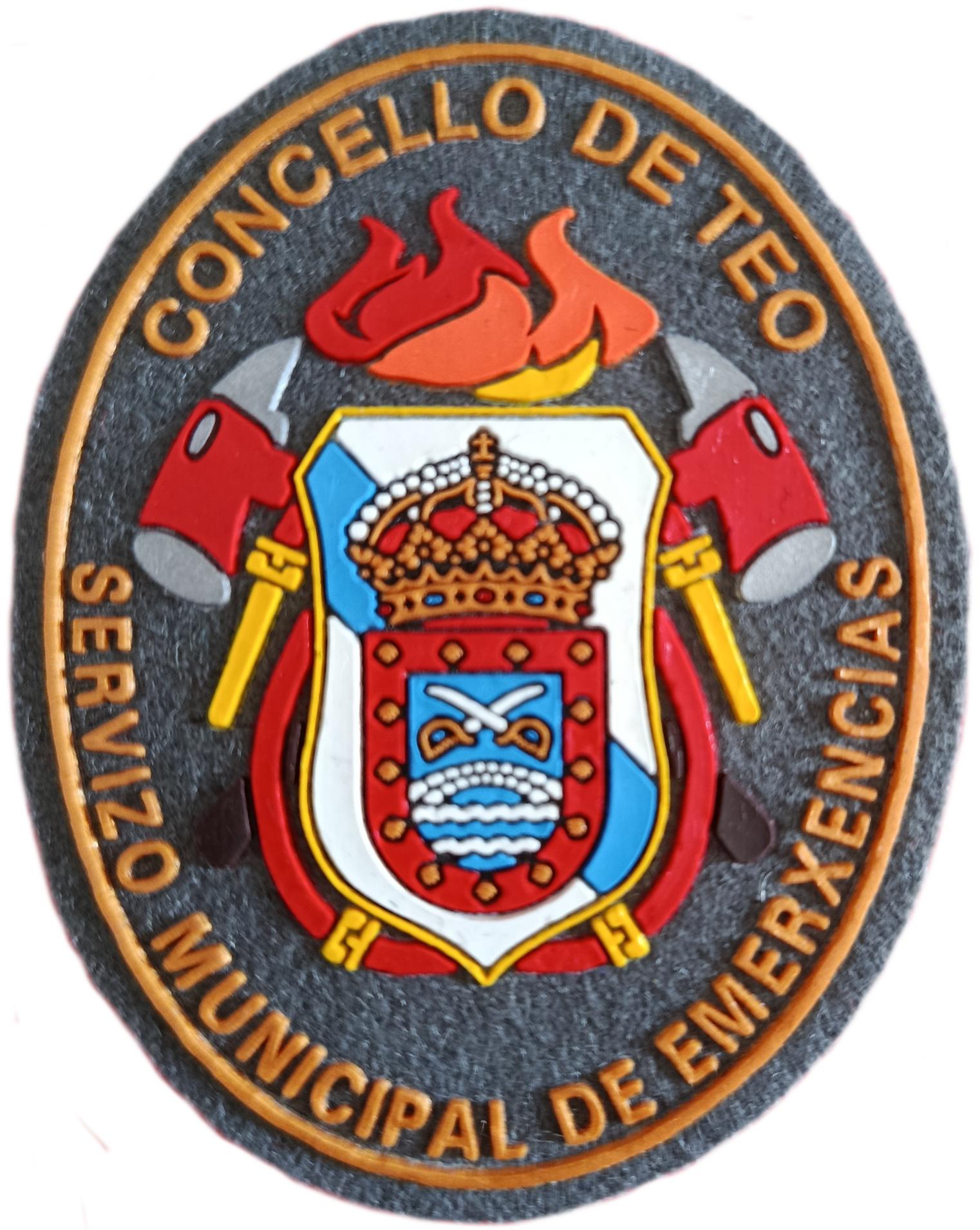 Bomberos Concello de Teo Servicio Municipal de Emergencias parche insignia emblema distintivo ecusson patch Fire