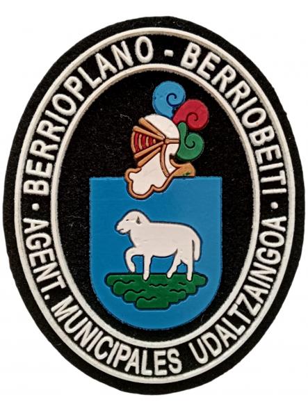 Policía Agentes Municipales Udaltzaingoa Berrioplano Berriobeiti Euskadi País Vasco parche insignia emblema ecusson Police patch