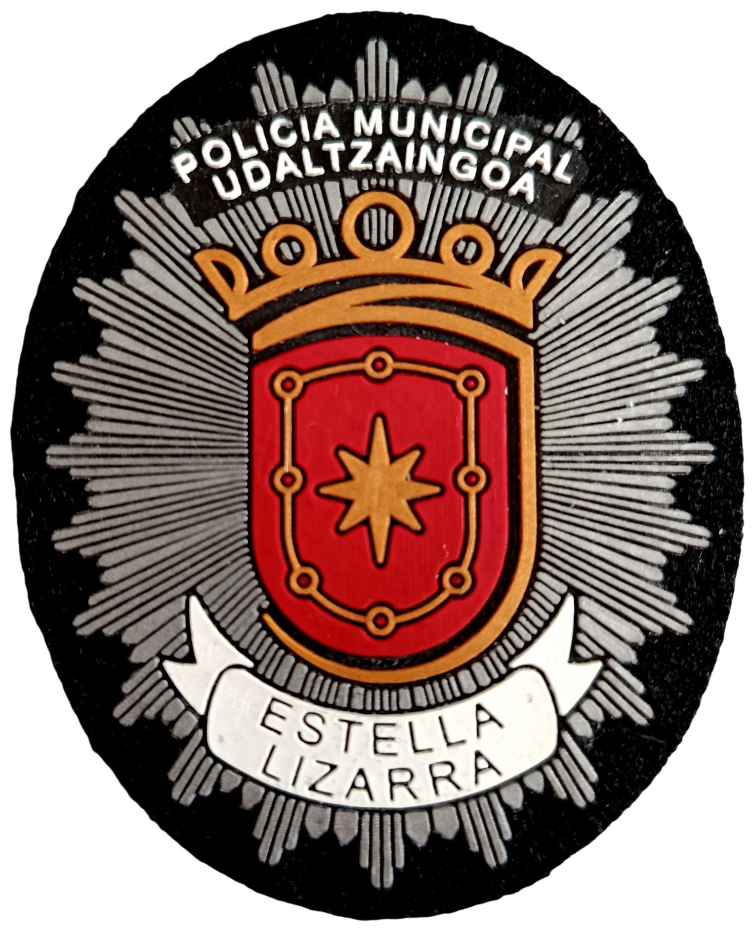 Policía Municipal Estella Lizarra Udaltzaingoa Navarra parche insignia emblema distintivo Police Dept