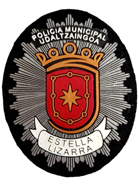 Policía Municipal Estella Lizarra Udaltzaingoa Navarra parche insignia emblema distintivo Police Dept