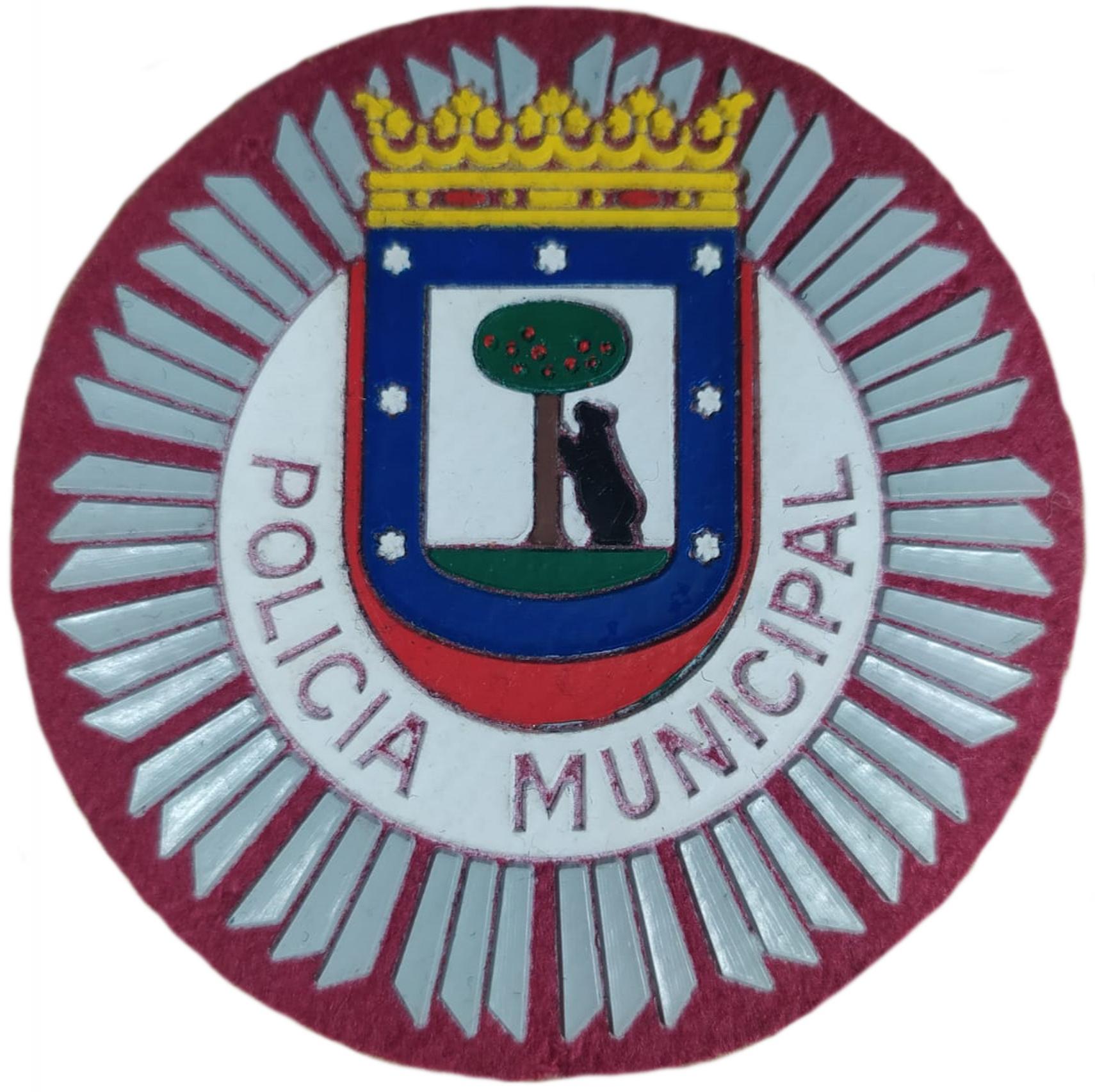 Policía Municipal Madrid modelo antiguo parche insignia emblema distintivo patch ecusson