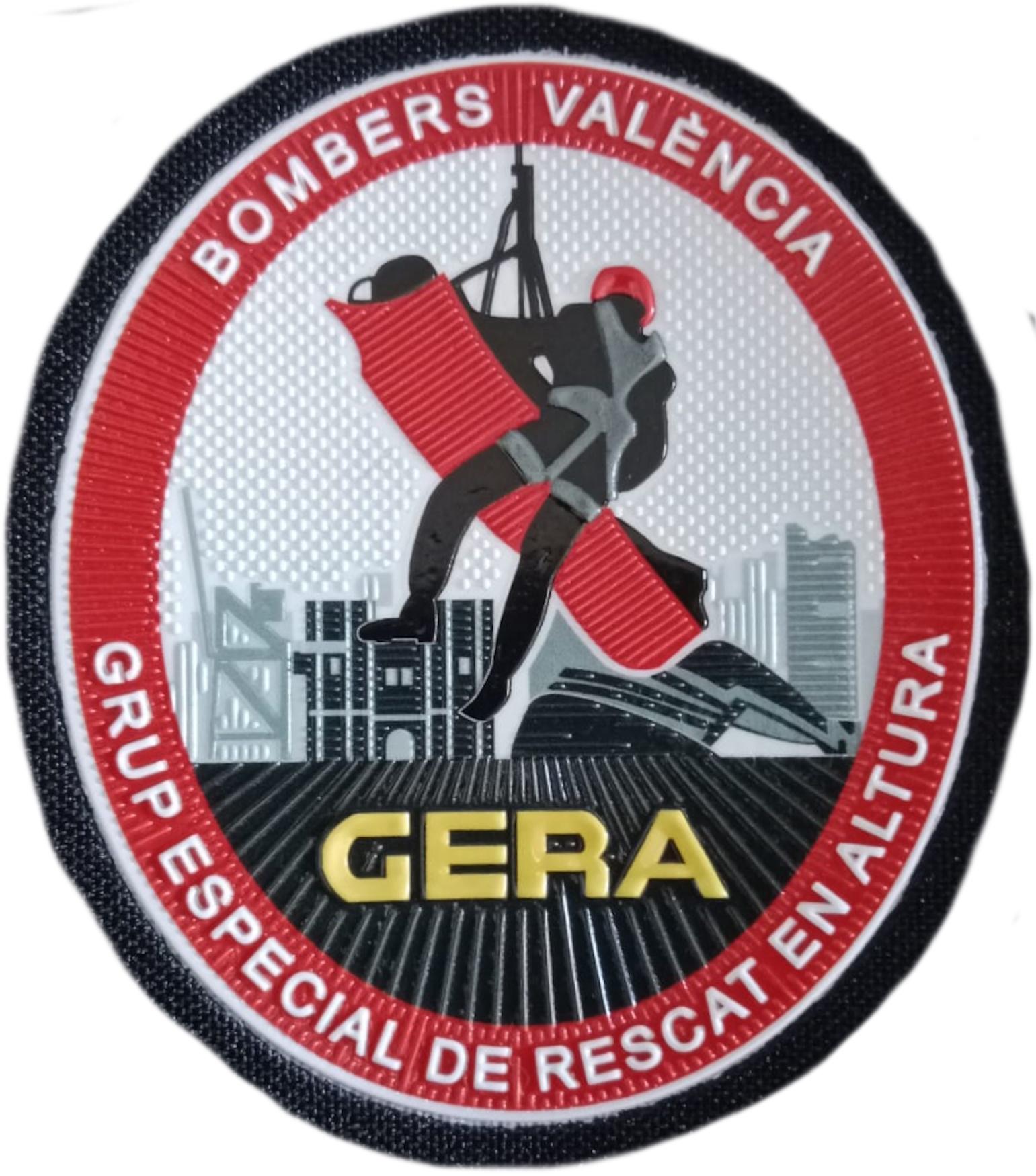Bomberos Valencia Bombers Grupo Especial de Rescate en Altura GERA parche insignia emblema patch Fire Dept ecusson pompiers