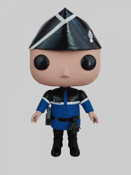 Funcops Gendarmerie Francia con uniforme de invierno hombre 