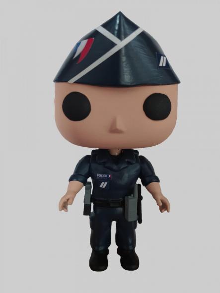 Funcops Policía Nacional Francia Police Nationale con uniforme de verano hombre 