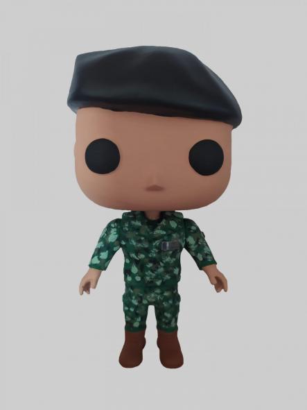 Funcops con uniforme de camuflaje del Ejército de Tierra Brigada Aragón hombre