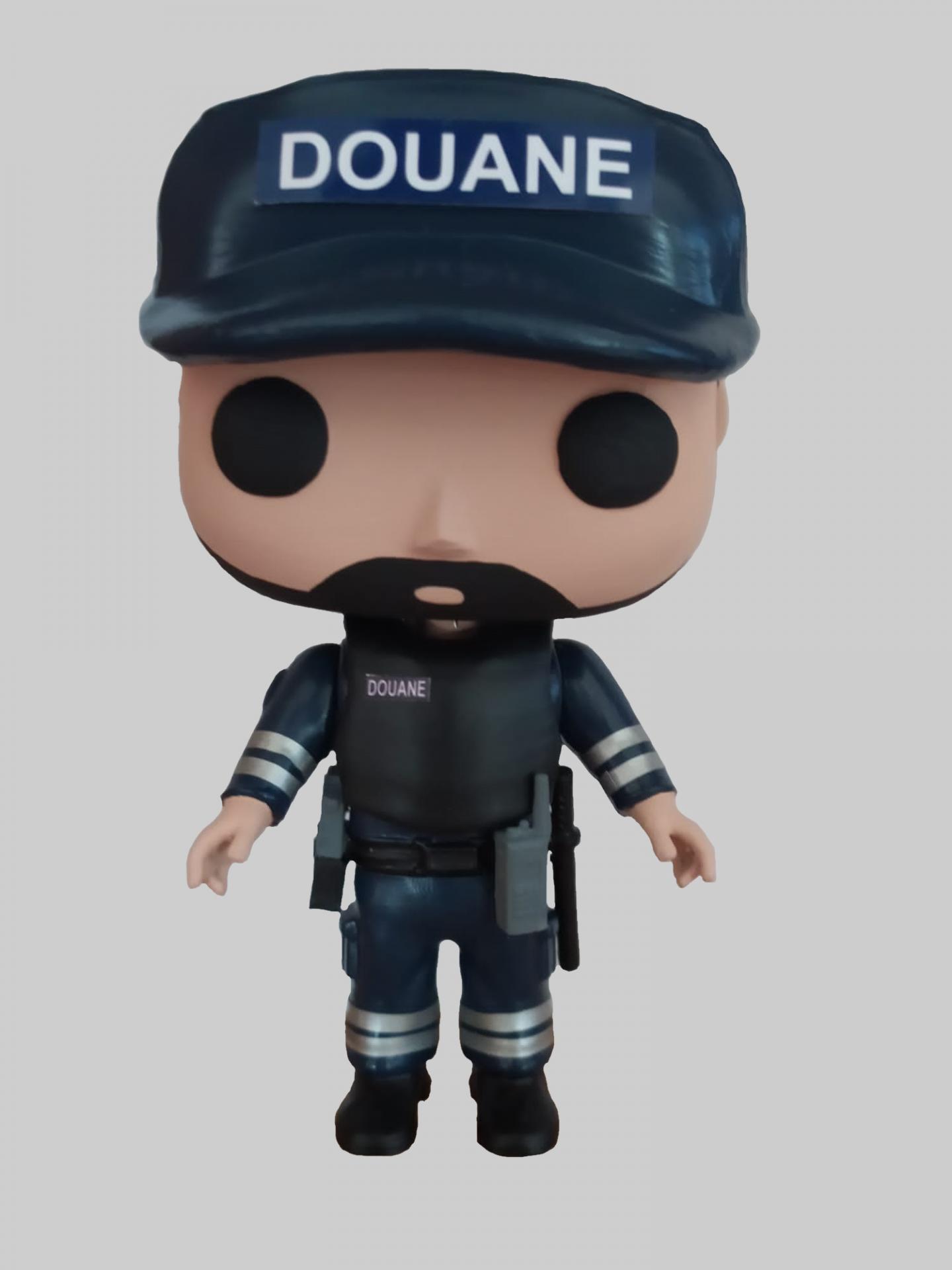 Funcops Agente de Aduanas de Francia Douane con uniforme de verano Custom Fronteras hombre 