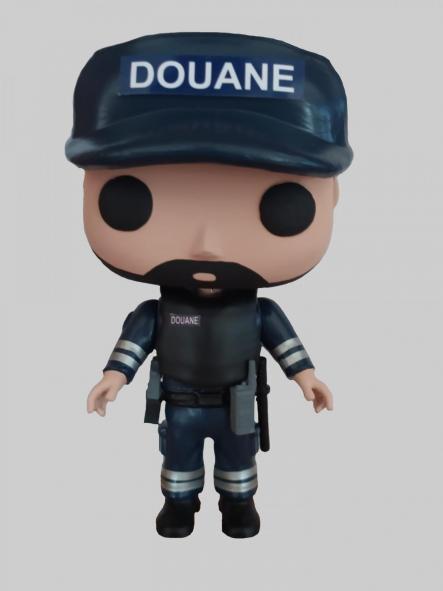 Funcops Agente de Aduanas de Francia Douane con uniforme de verano Custom Fronteras hombre 