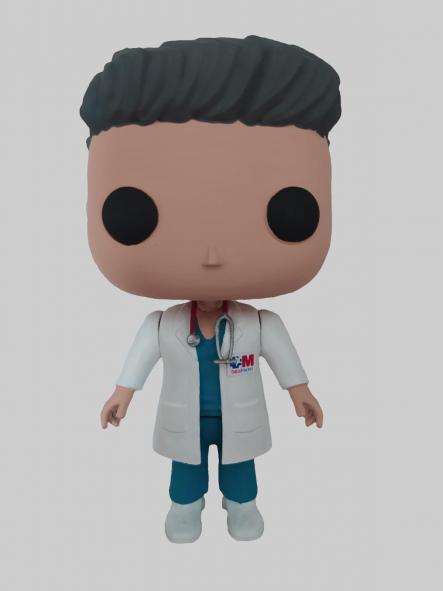 Funcops con bata de Médico Doctor de Urgencias Servicio de Salud hombre [0]