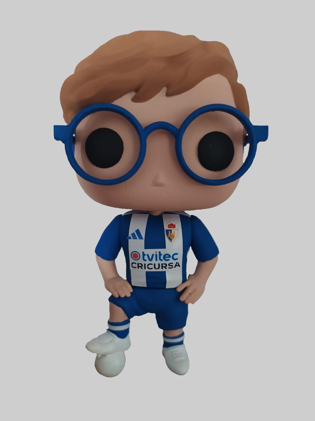 Funcops Futbolista con equipación de la Sociedad Deportiva Ponferradina hombre podemos hacerlo de tu equipo