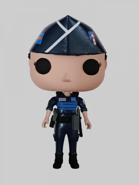 Funcops con uniforme de la Policía Municipal Francia Police Municipale France mujer