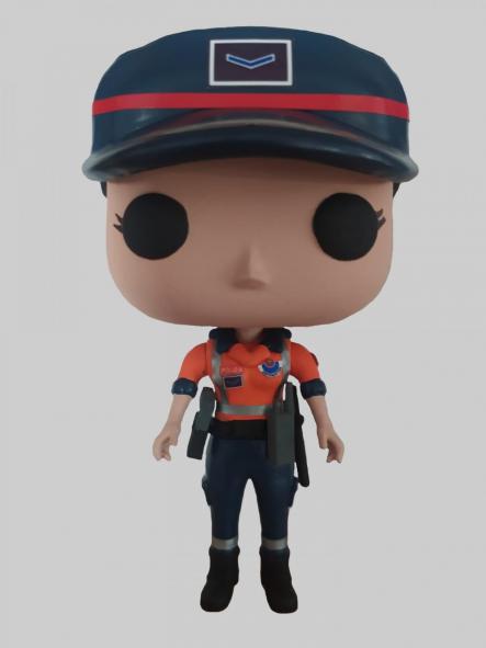 Funcops Ertzaintza policía Euskadi país vasco con uniforme de tráfico mujer