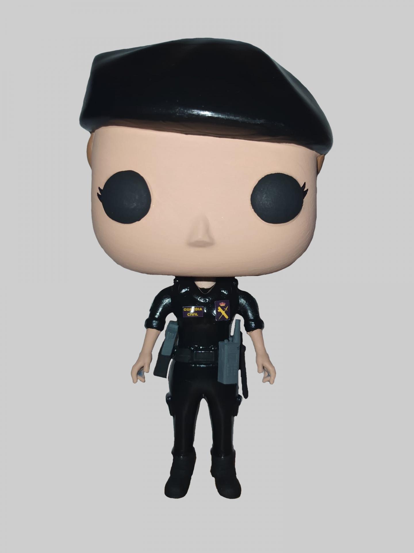 Funcops Guardia civil con uniforme del GRS Grupo Rural de Seguridad mujer