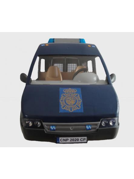 Playmobil furgoneta personalizada con los distintivos de la Unidad de Intervención UIP de la Policía Nacional CNP