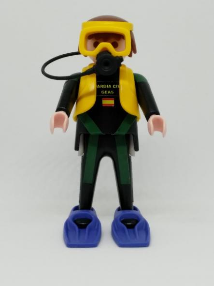 Playmobil personalizado Guardia Civil uniforme GEAS grupo especial de acciones subacuáticas hombre [0]