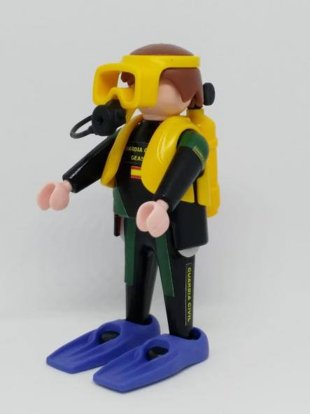 Playmobil personalizado Guardia Civil uniforme GEAS grupo especial de acciones subacuáticas hombre [3]