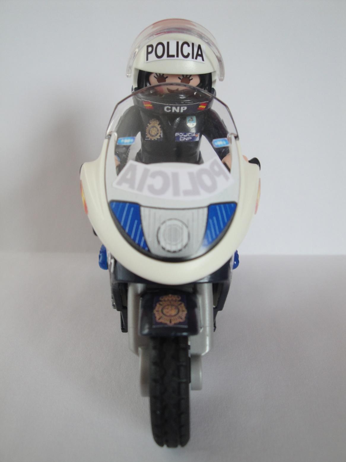 Playmobil personalizado Policía Nacional CNP Grupo de Motos patrulla seguridad ciudadana elige hombre o mujer