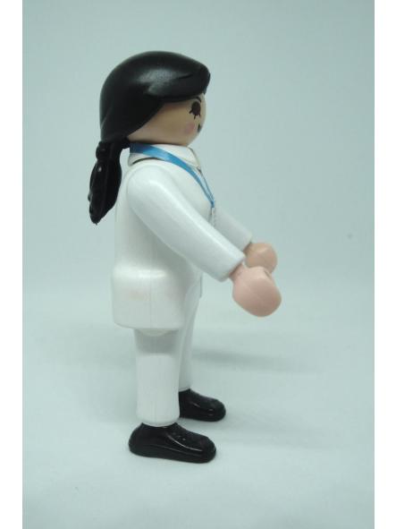 Playmobil personalizado con el uniforme de Enfermera del SESPA Servicio Asturiano de Salud mujer [2]