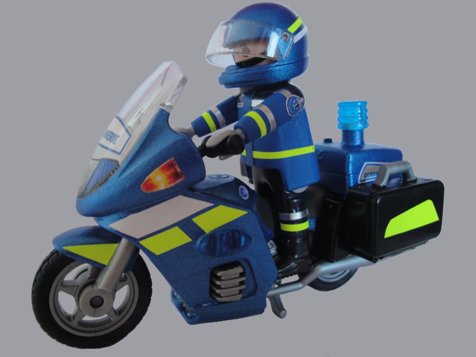 Playmobil moto tráfico Gendarmerie francesa hombre mujer: