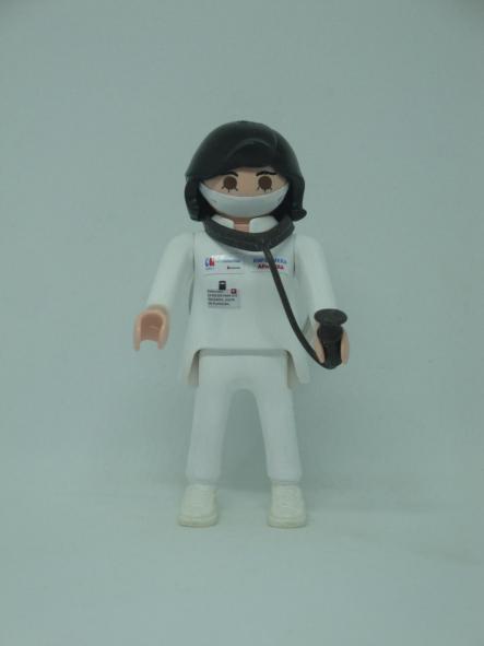 Playmobil personalizado con el uniforme de Enfermera del SERMAS Servicio Madrileño de Salud mujer [0]