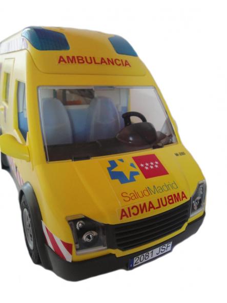 Ambulancia Playmobil personalizada con los distintivos del SAMUR Servicio de Salud de la Comunidad de Madrid [0]