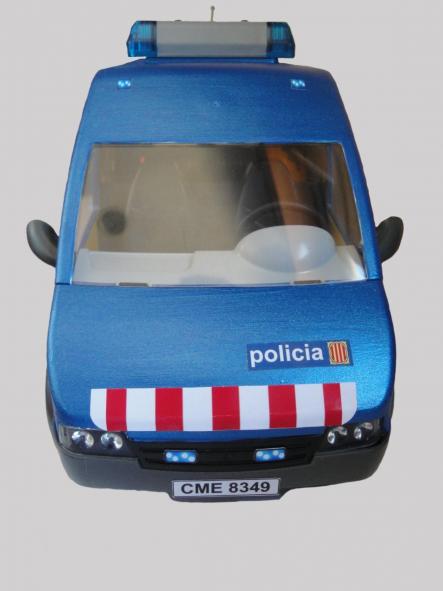 Playmobil furgoneta personalizada con los distintivos de los Mossos de Esquadra ARRO Área Regional de Recursos Operativos 