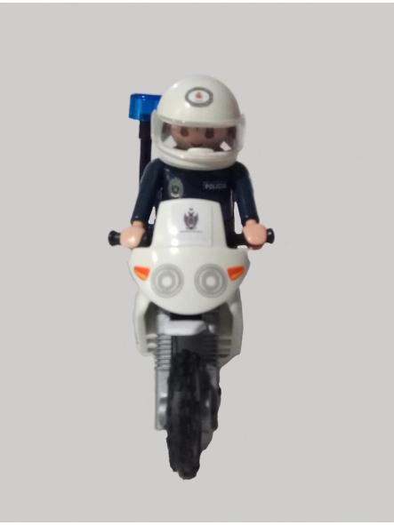 Playmobil personalizado Policía Local Mojácar Almería Andalucía patrulla con moto elige hombre o mujer