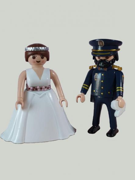 Playmobil personalizado modelo novia con traje de boda mujer