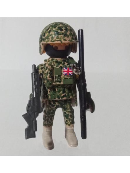 Playmobil personalizado Ejército Británico uniforme camuflaje hombre [0]