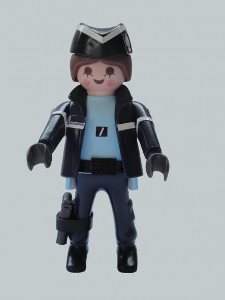 Playmobil Gendarmerie Francia con uniforme de chaqueta mujer