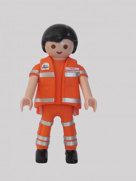 Playmobil personalizado uniforme técnico de transporte sanitario ambulancias SACYL servicio salud Castilla León hombre [0]