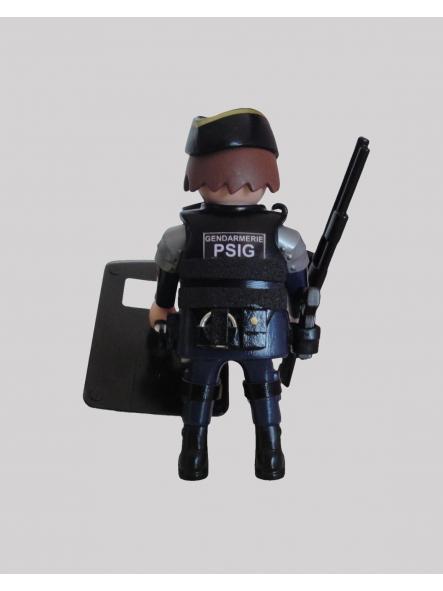 Playmobil personalizado con uniforme del PSIG con calot o chapiri de la Gendarmerie francesa swat team hombre [1]