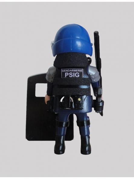 Playmobil personalizado con uniforme del PSIG con casco antidisturbios de la Gendarmerie francesa hombre [1]