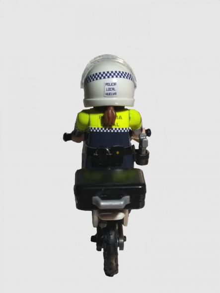Playmobil personalizado Policía Local Huelva patrulla con moto elige hombre o mujer [1]