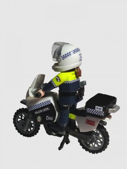 Playmobil personalizado Policía Local Huelva patrulla con moto elige hombre o mujer [2]